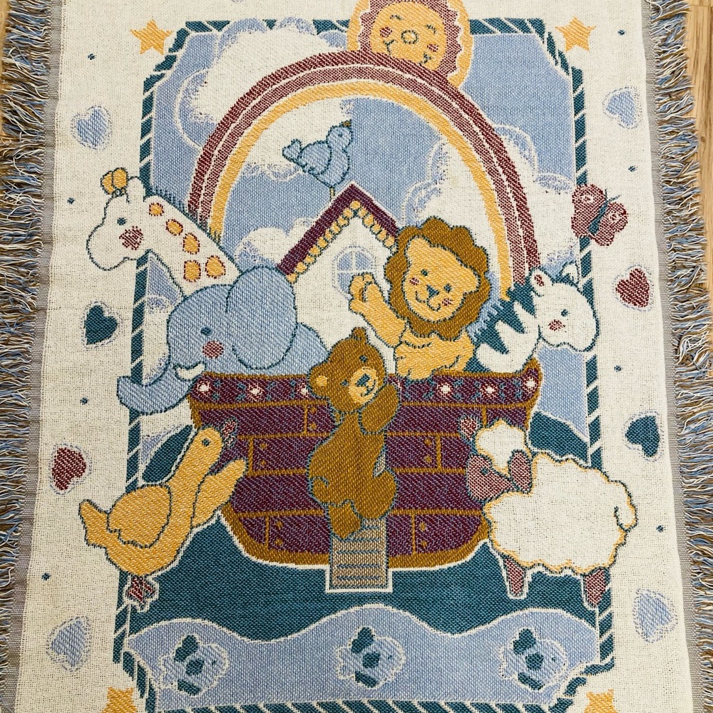 Vintage Noah’s  Ark Tapestry Blanket
